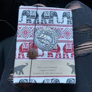 Fabric Notebook with Elephant Designs